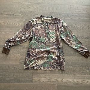Vintage real tree Camo thermal longsleeve